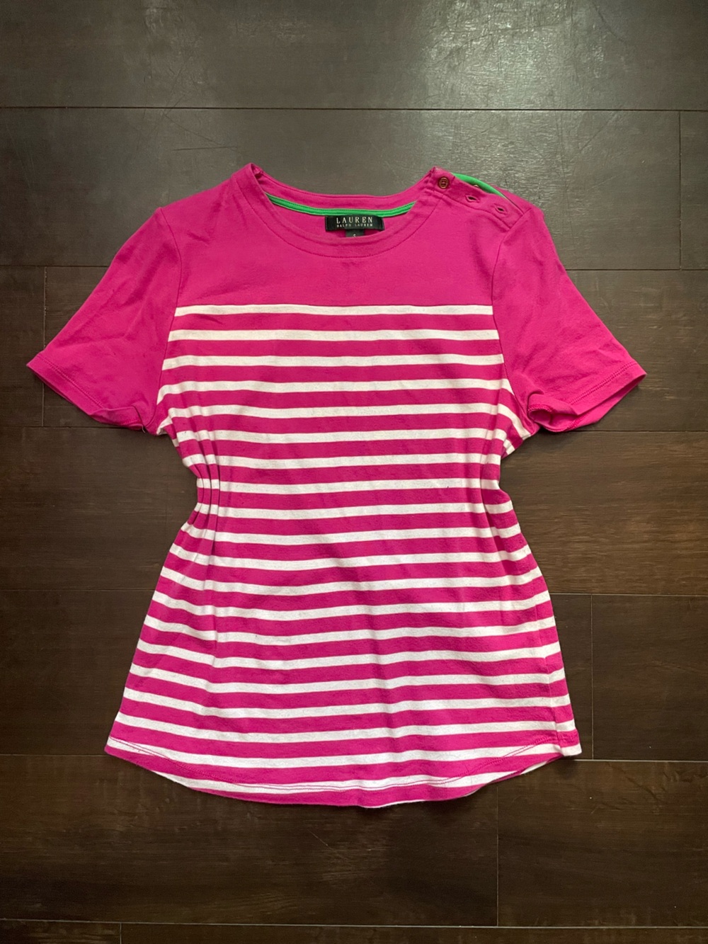 Ralph Lauren Pink & White Striped shirt